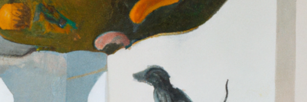 Watercolour detail: a small puppy